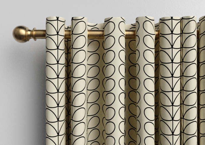 Orla Kiely Linear Stem, Black - Made to Measure Curtains - Image 12